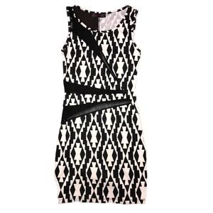 Black and White Sheer Cut-Out Dress